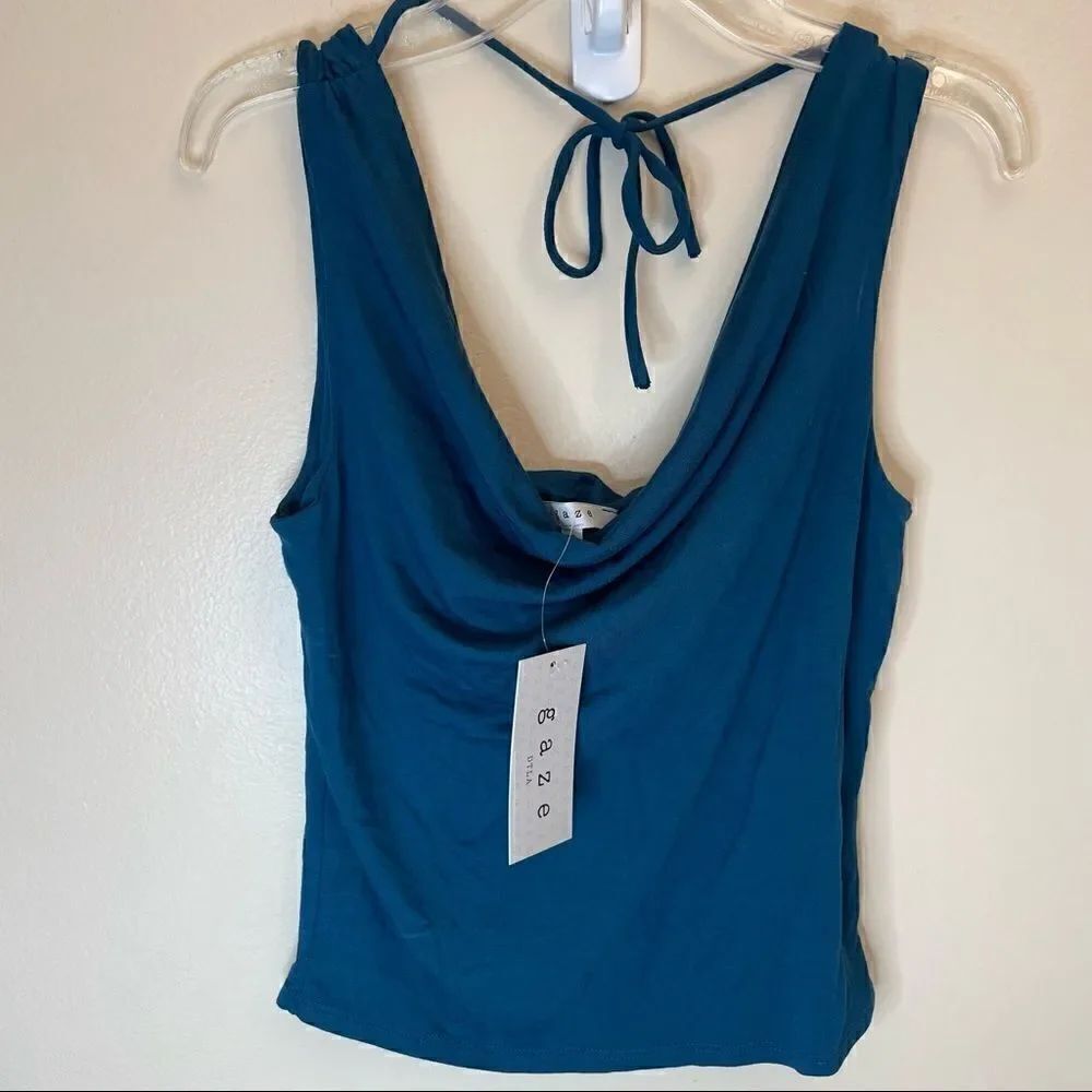 Gaze| soft| Rayon| XSmall| tie back| lightweight| stretchy| sleeveless top